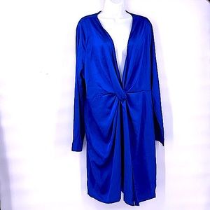 Fashion Nova blue low cut dress size 3XL
